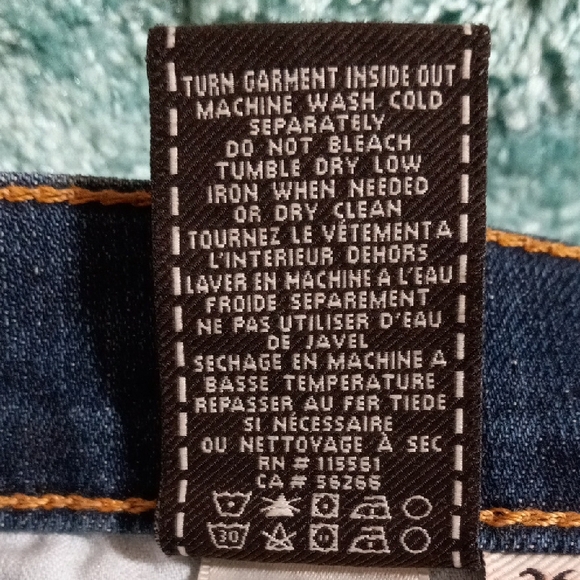 7 For All Mankind Cropped Blue Jeans Size 26 Waist - Picture 6 of 7